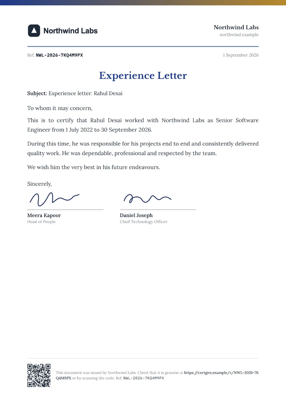 Letterhead letter template